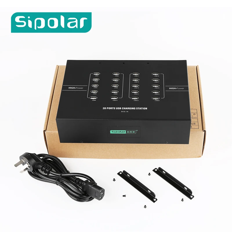 Sipolar Powered USB 20 портовый концентратор мобильный телефон зарядная станция для iPhone 7