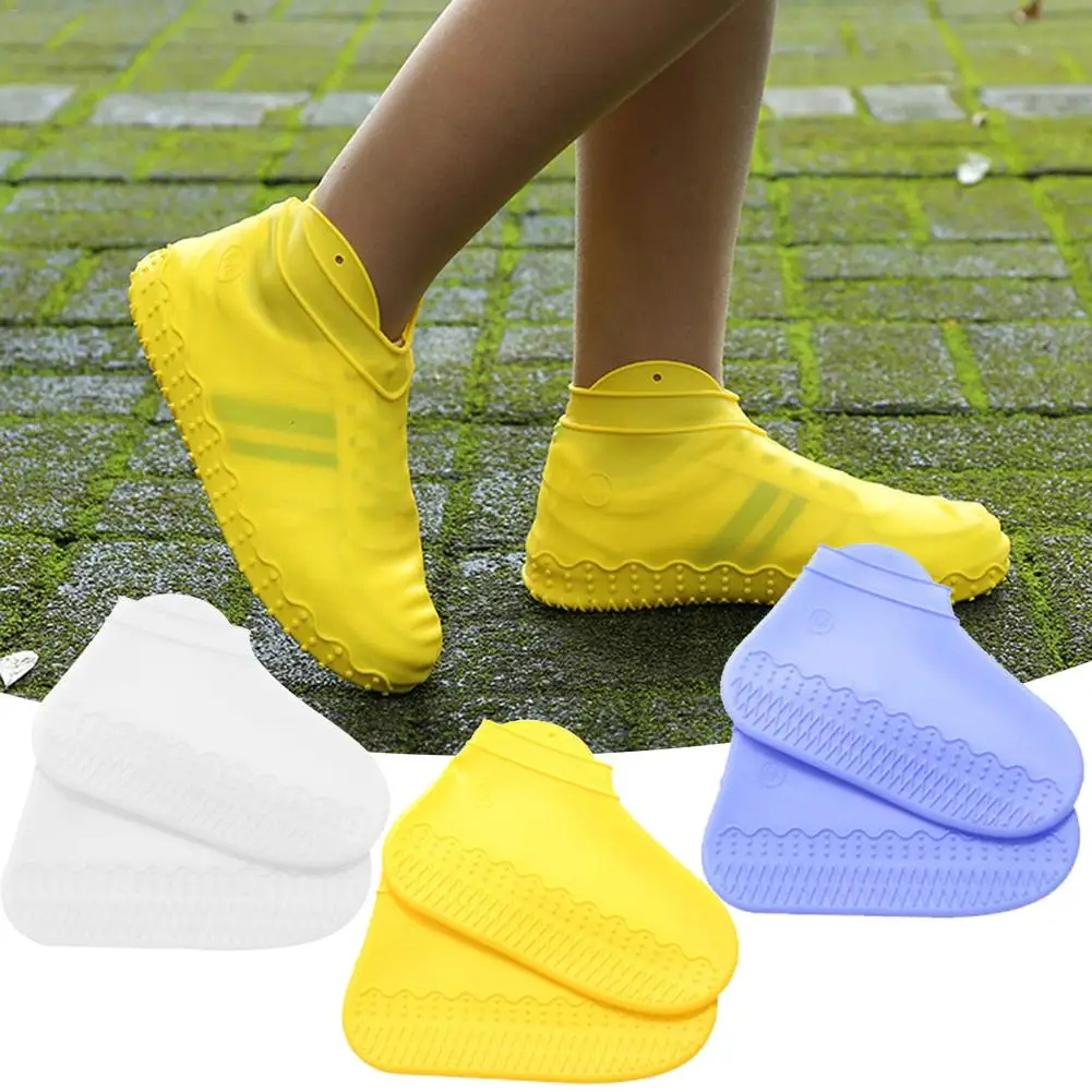 1 Pair Waterproof Rain Shoes Covers Slip-resistant Rubber Rain Boot Overshoes Unisex Cycling Sport Reusable Silicone Shoe Cover
1 Pair Waterproof Rain Shoes Covers Slip-resistant Rubber Rain Boot Overshoes Unisex Cycling Sport Reusable Silicone Shoe Cover