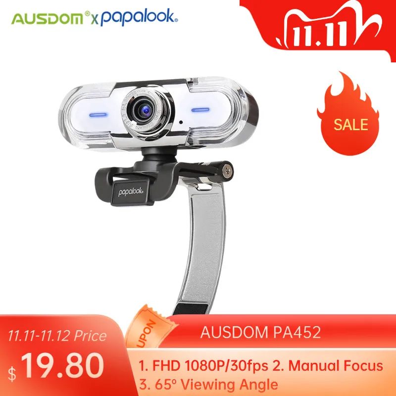 PAPALOOK PA452 Web Camera Full HD 1080P Webcam with Microphone Noise Reduction USB PC Camera For Skype Youtube
PAPALOOK PA452 Web Camera Full HD 1080P Webcam with Microphone Noise Reduction USB PC Camera For Skype Youtube