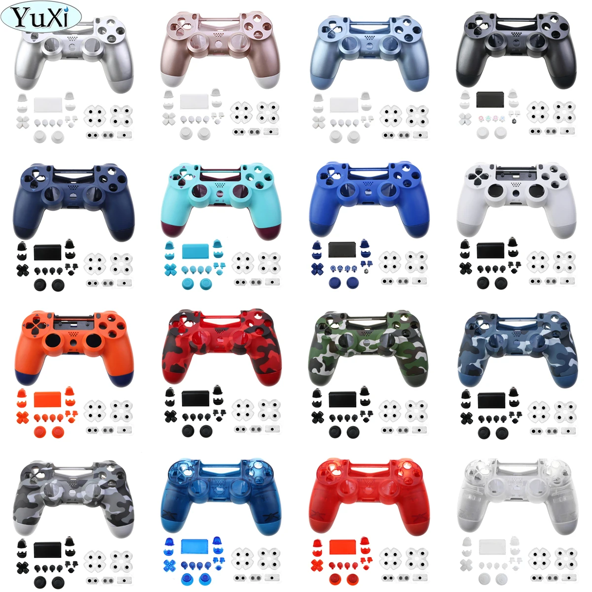 YuXi Replacement Front Back Case Housing Shell For PS4 5.0 JDS-050 JDM 055 Controller Button Kit Touch & Conductive Rubber Pad
YuXi Replacement Front Back Case Housing Shell For PS4 5.0 JDS-050 JDM 055 Controller Button Kit Touch & Conductive Rubber Pad