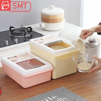 Smartpet Dog Cat Food Barrel Large Capacity Pet Storage Grain Sealed Barrel Fresh-keeping Box Pet Feeders Products With Roller
Smartpet Dog Cat Food Barrel Large Capacity Pet Storage Grain Sealed Barrel Fresh-keeping Box Pet Feeders Products With Roller