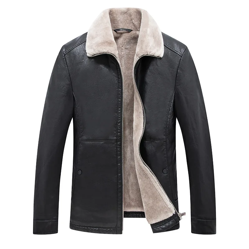 2929 Leather Men's Fur One Short Middle-aged Thickened Slim Lapels Autumn and Winter Leather Jacket Men's Coat
2929 Leather Men's Fur One Short Middle-aged Thickened Slim Lapels Autumn and Winter Leather Jacket Men's Coat