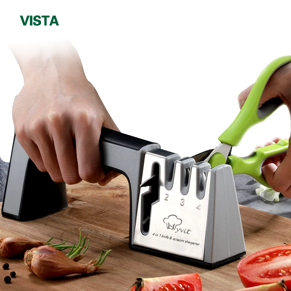 Myvit Knife Sharpener 4 in 1 Diamond Coated&Fine Rod Knife Shears and Scissors Sharpening System Stainless Steel Blades
Myvit Knife Sharpener 4 in 1 Diamond Coated&Fine Rod Knife Shears and Scissors Sharpening System Stainless Steel Blades
