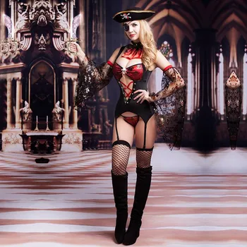 Red Halloween Uniform Girl's Clothes Sexy Women's Lingerie for Witch 
Red Halloween Uniform Girl's Clothes Sexy Women's Lingerie for Witch