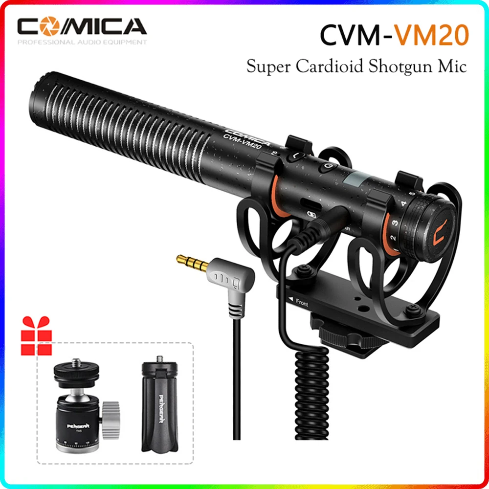Comica CVM-VM20 суперкардиоидный конденсаторный микрофон дробовик OLED