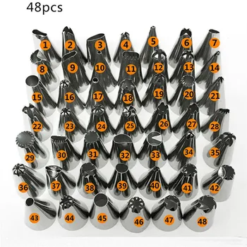 Cake Decorating 48Pcs/set Good Quality Stainless steel Icing Piping Nozzles Pastry Tips Set Cake Baking Tools Accessories
Cake Decorating 48Pcs/set Good Quality Stainless steel Icing Piping Nozzles Pastry Tips Set Cake Baking Tools Accessories