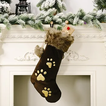 Cross-Border New Christmas Decorations Sequined Dog's Paw Christmas Socks Christmas Gift Bag Gift Bag Christmas Hanging Socks
Cross-Border New Christmas Decorations Sequined Dog's Paw Christmas Socks Christmas Gift Bag Gift Bag Christmas Hanging Socks