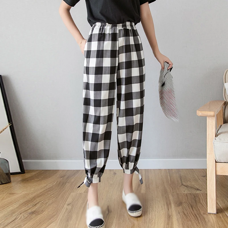 Women's Pants Autumn Winter Trouser High Waist Fashion Bottoms Loose Fit Checked Baggy Ladies Pants
Women's Pants Autumn Winter Trouser High Waist Fashion Bottoms Loose Fit Checked Baggy Ladies Pants