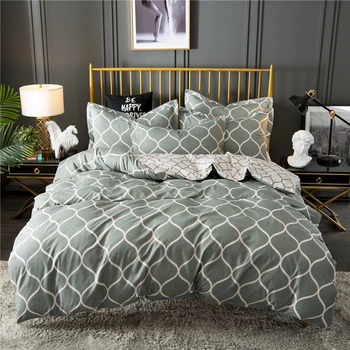 Nordic Adults Bed Linens Set US Twin Home Decorative Bed Grid Printed Lattice Bedding Set Pillowcase Single Duvet Cover Set
Nordic Adults Bed Linens Set US Twin Home Decorative Bed Grid Printed Lattice Bedding Set Pillowcase Single Duvet Cover Set