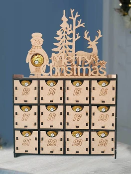 Wooden Advent Calendar Countdown Lights Christmas 24 Pull-Out Drawers LED Light Christmas Decorations Advent Calendar Xmas Gift
Wooden Advent Calendar Countdown Lights Christmas 24 Pull-Out Drawers LED Light Christmas Decorations Advent Calendar Xmas Gift