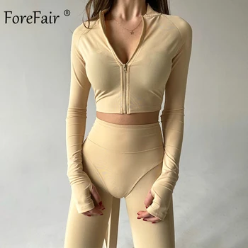 Forefair Two Piece Set Women Sportswear Solid Bodycon Zipper Casual Fitness Long Sleeve Soft Slimming 2 Piece Outfit Women
Forefair Two Piece Set Women Sportswear Solid Bodycon Zipper Casual Fitness Long Sleeve Soft Slimming 2 Piece Outfit Women