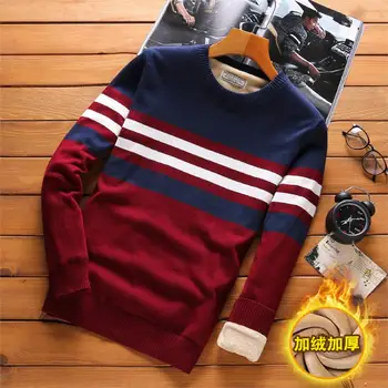 Mens Sweaters Cotton Pullovers Long Sleeve Knitted Sweater Men Casual Slim Striped Pull Homme O Neck Knitwear M-4XL Coats
Mens Sweaters Cotton Pullovers Long Sleeve Knitted Sweater Men Casual Slim Striped Pull Homme O Neck Knitwear M-4XL Coats