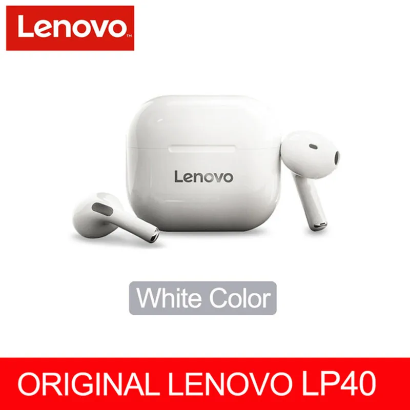 Оригинальные Lenovo LP40 TWS беспроводные наушники Bluetooth с сенсорным управлением