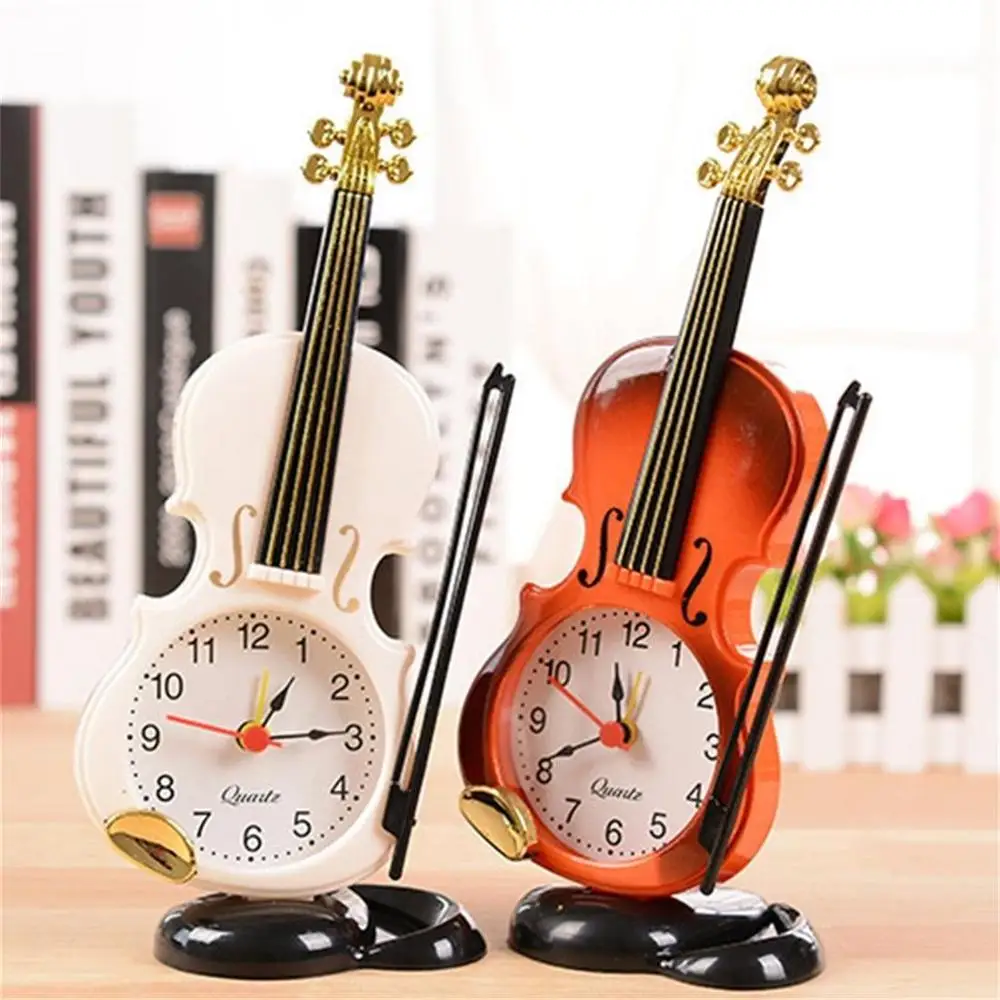 Vintage Creative Instrument Table Clock Student Violin Gift Home Decor Fiddle Quartz Alarm Clock Desk Plastic Craft
Vintage Creative Instrument Table Clock Student Violin Gift Home Decor Fiddle Quartz Alarm Clock Desk Plastic Craft