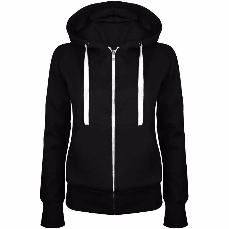 Classic Women Hoodies Overcoat New Spring Autumn Zipper Hooded Sweatshirts Hoody Jacket Womens Coat Pockets Outerwear
Classic Women Hoodies Overcoat New Spring Autumn Zipper Hooded Sweatshirts Hoody Jacket Womens Coat Pockets Outerwear
