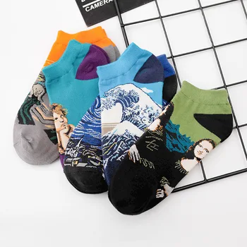 World Famous Painting Series Mona Lisa Angel ladies cotton boat socks wholesale low side shallow mouth sports leisure socks
World Famous Painting Series Mona Lisa Angel ladies cotton boat socks wholesale low side shallow mouth sports leisure socks