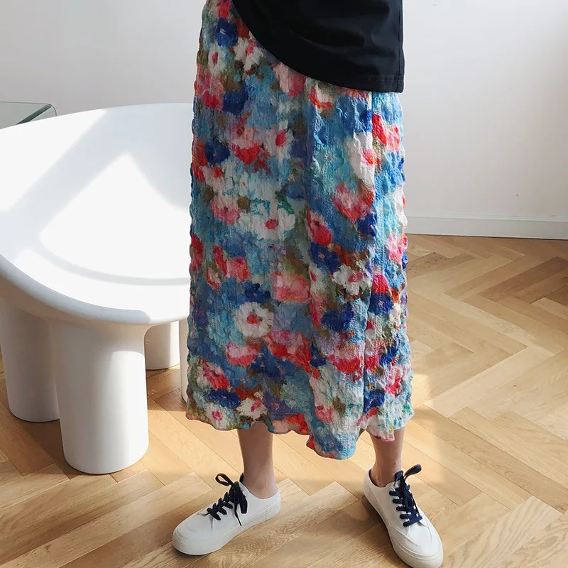Retro Oil Painting Skirt Female Summer 2020 New Pleated Texture Elastic Waist Floral A-Line Skirt
Retro Oil Painting Skirt Female Summer 2020 New Pleated Texture Elastic Waist Floral A-Line Skirt