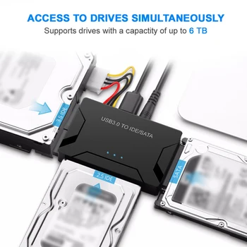 Hard Drive Adapter SATA Combo USB IDE SATA Adapter SATA USB3.0 Data Transfer Converter For 2.5/3.5/5.25 Optical Drive HDD SSD
Hard Drive Adapter SATA Combo USB IDE SATA Adapter SATA USB3.0 Data Transfer Converter For 2.5/3.5/5.25 Optical Drive HDD SSD
