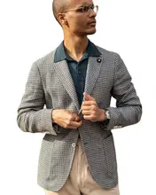 Fashion Men Suits Tailor-Made 2 Pieces Tiny Houndstooth Notch Lapel Single Breasted Clothes Formal Wedding Causal Slim Fit Wear
Fashion Men Suits Tailor-Made 2 Pieces Tiny Houndstooth Notch Lapel Single Breasted Clothes Formal Wedding Causal Slim Fit Wear