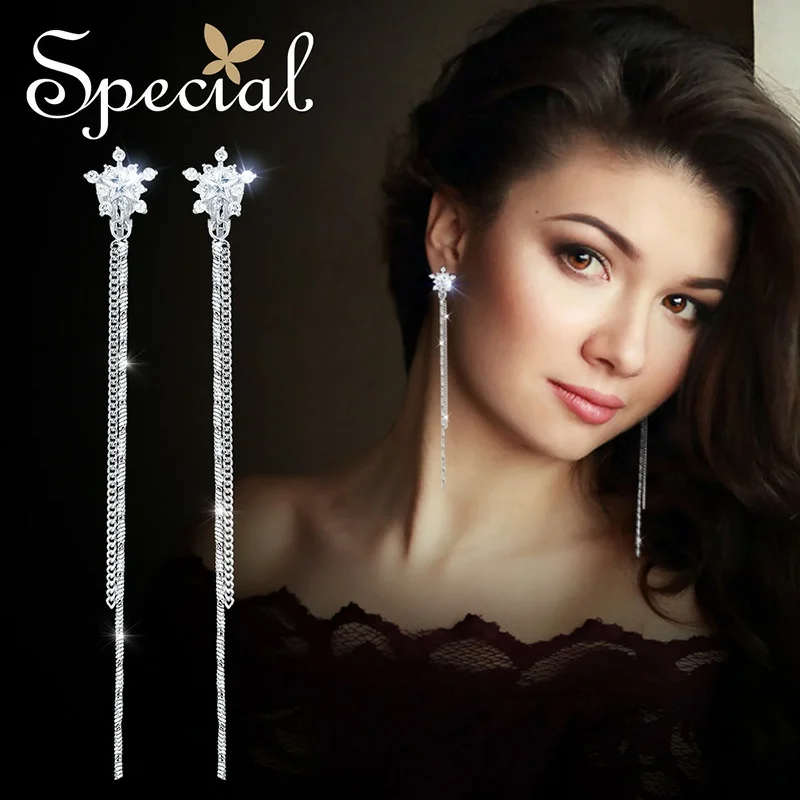 Special Fashion 925 Sterling Silver Drop Earrings AAA Zirconia Long Earrings Tassel Earrings Jewelry Gifts for Women S2703E
Special Fashion 925 Sterling Silver Drop Earrings AAA Zirconia Long Earrings Tassel Earrings Jewelry Gifts for Women S2703E