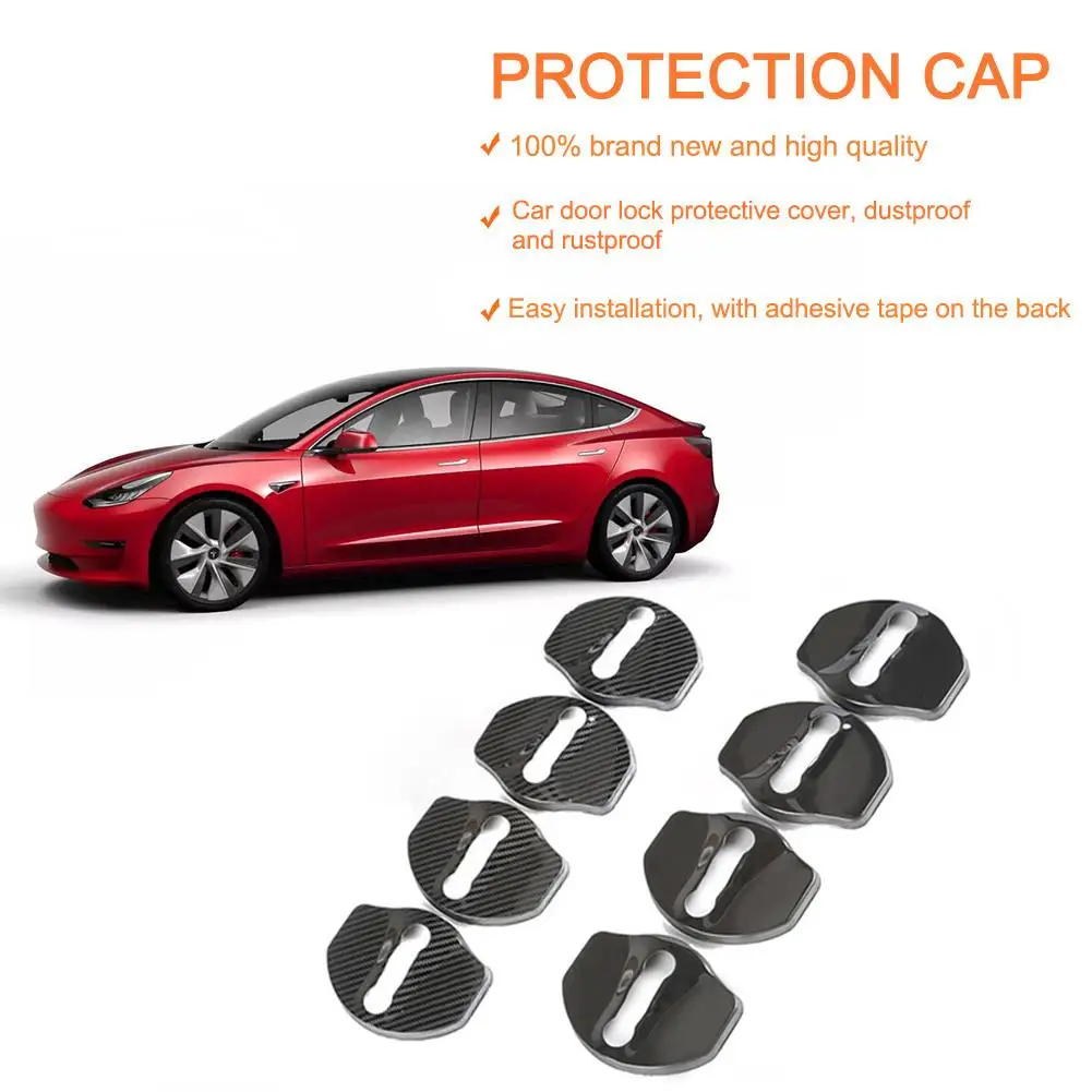 4pcs For Tesla Model3 Door Lock Cover Door Button Stainless Steel Protective Cover Dustproof Rust Cap Accessories
4pcs For Tesla Model3 Door Lock Cover Door Button Stainless Steel Protective Cover Dustproof Rust Cap Accessories