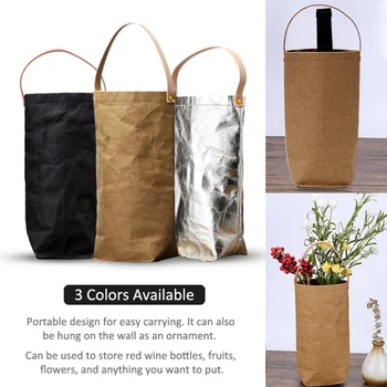 Flowers Decorative Tear Resistant Portable Tote Bag Solid Wine Packaging Simple Washable Storage Recyclable Home Brown Paper
Flowers Decorative Tear Resistant Portable Tote Bag Solid Wine Packaging Simple Washable Storage Recyclable Home Brown Paper
