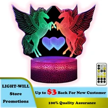 Horse Acrylic Table Lamp 3D Illusion Multi Color Changing LED Night Light Free Shipping for Home Room Decor 3colors Nightlights
Horse Acrylic Table Lamp 3D Illusion Multi Color Changing LED Night Light Free Shipping for Home Room Decor 3colors Nightlights