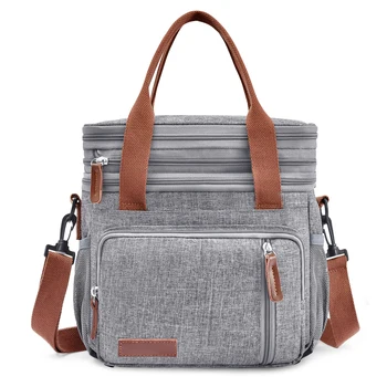 Large Capacity Extensible Travel Picnic Insulation Handbag Lunch Bag Detachable Shoulder Strap Leakproof Cold Preservation Pack 
Large Capacity Extensible Travel Picnic Insulation Handbag Lunch Bag Detachable Shoulder Strap Leakproof Cold Preservation Pack