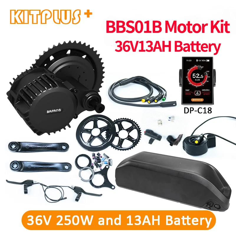 Комплект для электровелосипеда Bafang 8Fun BBS01 36V250W центральный двигатель с