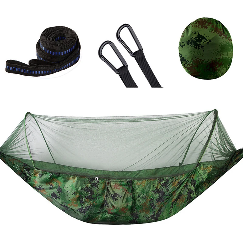 1-2 Person Portable Outdoor Camping Hammock with Mosquito Net High Strength Parachute Fabric Hanging Sleeping Swing Bed 4 Colors
1-2 Person Portable Outdoor Camping Hammock with Mosquito Net High Strength Parachute Fabric Hanging Sleeping Swing Bed 4 Colors