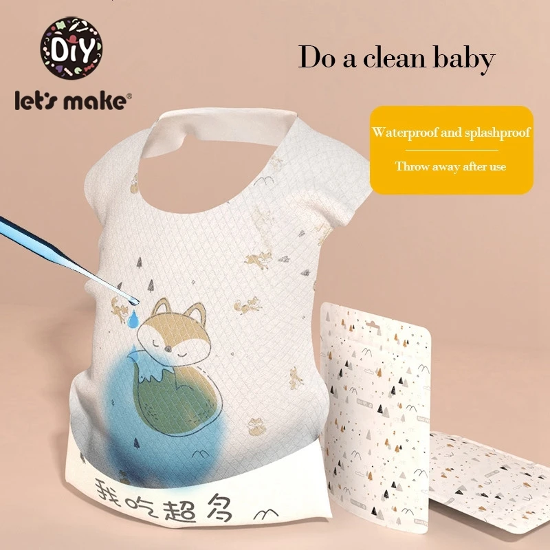 Let's Make Newborn Muslin Drooling 50pcs Waterproof Baby Bibs Is Children's Disposable Bibs With Pocket Feeding For Babies
Let's Make Newborn Muslin Drooling 50pcs Waterproof Baby Bibs Is Children's Disposable Bibs With Pocket Feeding For Babies