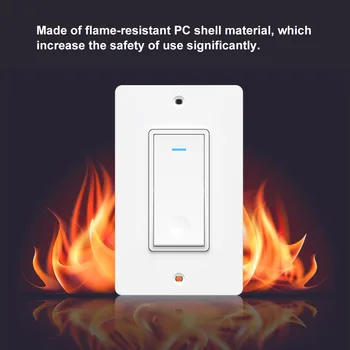 Wi-fi in-Wall Smart light Switch Voice Control Smart Life APP Remote Control Timer Share Device for Android iOS
Wi-fi in-Wall Smart light Switch Voice Control Smart Life APP Remote Control Timer Share Device for Android iOS