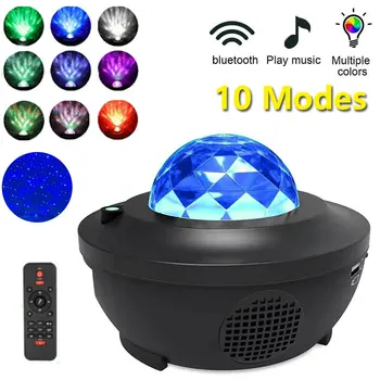 Starry Sky Ocean Projector Night Light Remote Control Ocean Wave Projection Lamp LED Star Light with Bluetooth Music Speaker
Starry Sky Ocean Projector Night Light Remote Control Ocean Wave Projection Lamp LED Star Light with Bluetooth Music Speaker