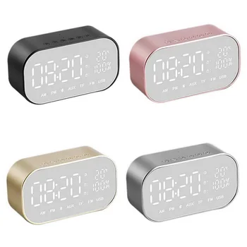 Mini Bluetooth Stereo Speaker With Radio LED Mirror Alarm Clock Subwoofer Music Player Snooze Desktop Clock Wireless
Mini Bluetooth Stereo Speaker With Radio LED Mirror Alarm Clock Subwoofer Music Player Snooze Desktop Clock Wireless