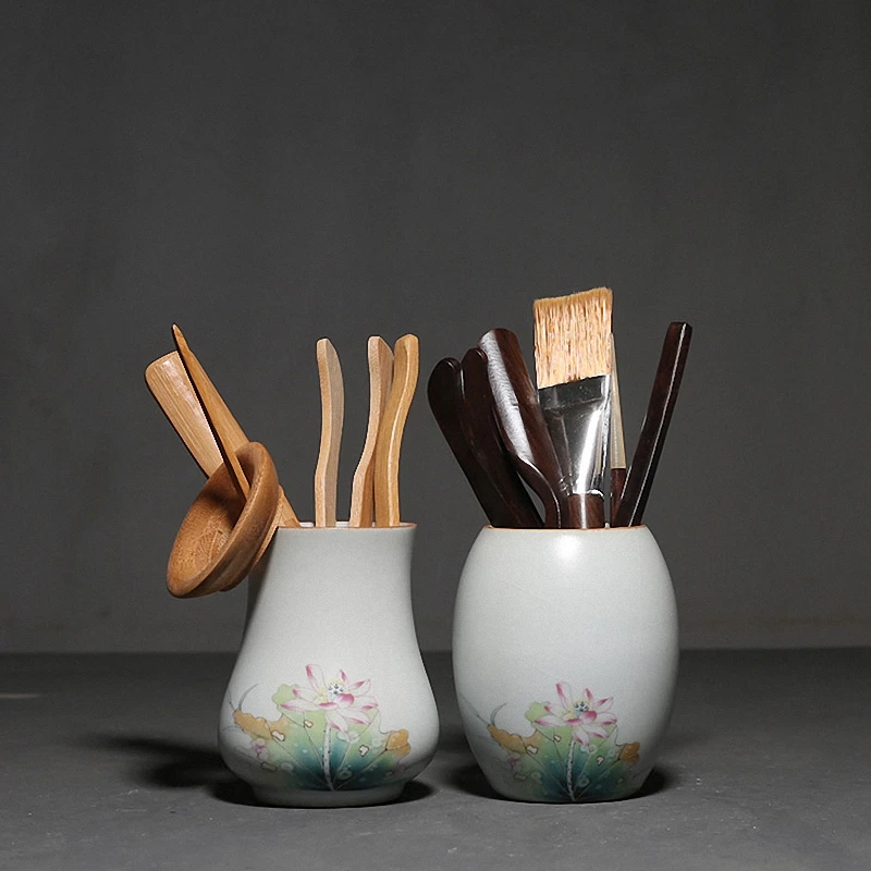 PINNY Your Kiln Tea Accessories Floral Pattern Chinese Kung Fu Tea Spoon Ceramic Bamboo Tea Tools For Tea Ceremony
PINNY Your Kiln Tea Accessories Floral Pattern Chinese Kung Fu Tea Spoon Ceramic Bamboo Tea Tools For Tea Ceremony