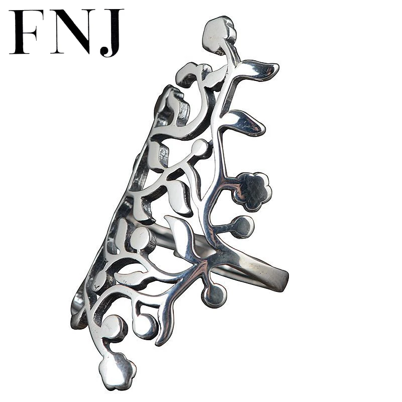FNJ 925 Silver Romantic Flower Ring Original Pure S925 Sterling Silver Rings for Women Jewelry Open Adjustable Statement Leaf
FNJ 925 Silver Romantic Flower Ring Original Pure S925 Sterling Silver Rings for Women Jewelry Open Adjustable Statement Leaf