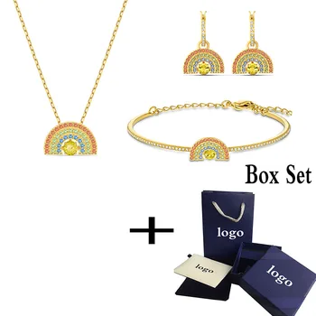 2020 New SPARKLING DANCE RAINBOW Set Suspended Yellow Crystal Valentine's Day To Send Girlfriends Romantic Jewelry Gift
2020 New SPARKLING DANCE RAINBOW Set Suspended Yellow Crystal Valentine's Day To Send Girlfriends Romantic Jewelry Gift