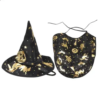 1 Set Chic Creative Attractive Funny Pet Cloak Dog Hat Witch Pet Costume for Cosplay Holiday Halloween 
1 Set Chic Creative Attractive Funny Pet Cloak Dog Hat Witch Pet Costume for Cosplay Holiday Halloween