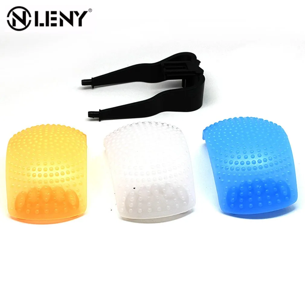 ONLENY 3 Color Flash Diffuser Cover For Canon Nikon Pentax Kodak DSLR SLR Camera