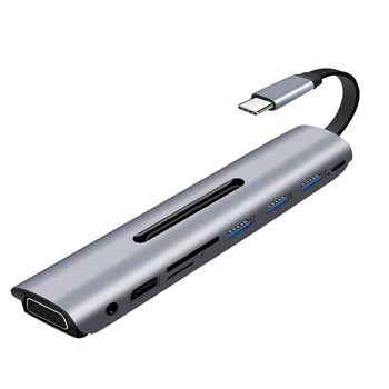 9-In-1 Hub Dock Type-C To VGA HD Audio Multifunction PD SD Slot Adapter Data Transmission Replacement for MacBook
9-In-1 Hub Dock Type-C To VGA HD Audio Multifunction PD SD Slot Adapter Data Transmission Replacement for MacBook