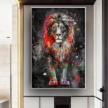African abstract colorful lion painting for home decoration modern animal wall art picture print canvas poster print
African abstract colorful lion painting for home decoration modern animal wall art picture print canvas poster print