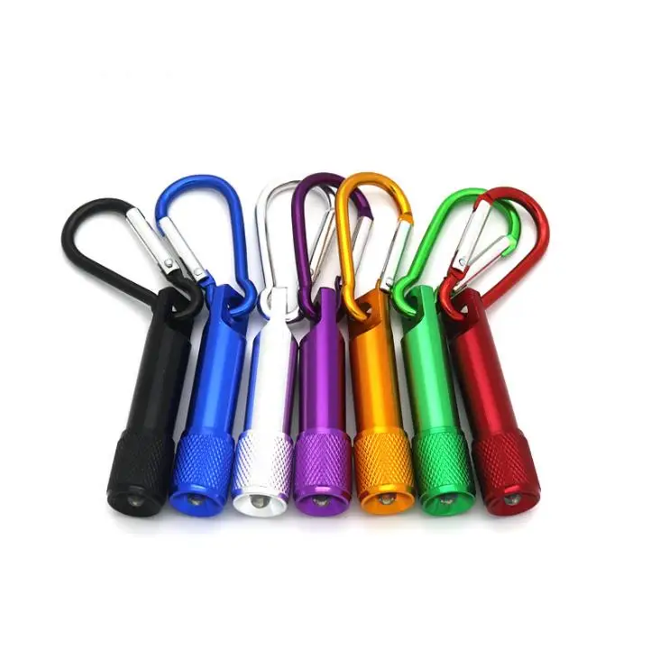 200pcs/lot Mini LED Flashlight Carabiner Mountaineering Buckle Torch Clip Keychain Camping Hiking Glare Can Customize logo SN | Дом и сад