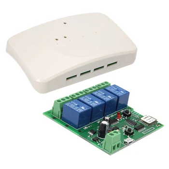 No Programming 4CH WIFI Switch Module 10A for Home Appliances App Support Countdown/loop timers ,Amazon Alexa, For IFTTT
No Programming 4CH WIFI Switch Module 10A for Home Appliances App Support Countdown/loop timers ,Amazon Alexa, For IFTTT
