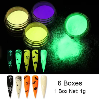 6 Boxes/Set Neon Phosphor Powder Nail Glitter Powder 6 Colors Dust Luminous Pigment Fluorescent Powder Nail Glitters
6 Boxes/Set Neon Phosphor Powder Nail Glitter Powder 6 Colors Dust Luminous Pigment Fluorescent Powder Nail Glitters