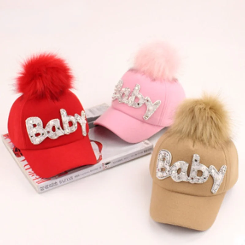 Winter children's baseball cap boys and girls fur ball warm caps Snapback Bone Kids caps
Winter children's baseball cap boys and girls fur ball warm caps Snapback Bone Kids caps