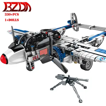 BZDA WW2 Military 330 PCS American P38 Lightning Fighter Plane Building Blocks Technic Airplane Soldier Bricks Kids Toys Gift
BZDA WW2 Military 330 PCS American P38 Lightning Fighter Plane Building Blocks Technic Airplane Soldier Bricks Kids Toys Gift