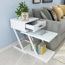 シンプルなリビングルームのソファサイドキャビネット手すりキャビネット北欧強化ガラスサイド小さなコーヒーテーブルの寝室のサイドテーブル携帯(China)