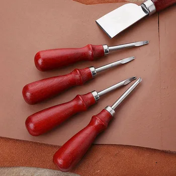 DIY Beech Handle Leather Chamfer Bevel Craft Leather Trimmer Peeling Tool 0.8 / 1 / 1.2 / 1.5mm DIY Practical Leathercraft Tool
DIY Beech Handle Leather Chamfer Bevel Craft Leather Trimmer Peeling Tool 0.8 / 1 / 1.2 / 1.5mm DIY Practical Leathercraft Tool