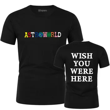 New Fashion Hip Hop T Shirt Men Women Travis Scotts ASTROWORLD Harajuku T-Shirts WISH YOU WERE HERE Letter Print Tees Tops 
New Fashion Hip Hop T Shirt Men Women Travis Scotts ASTROWORLD Harajuku T-Shirts WISH YOU WERE HERE Letter Print Tees Tops