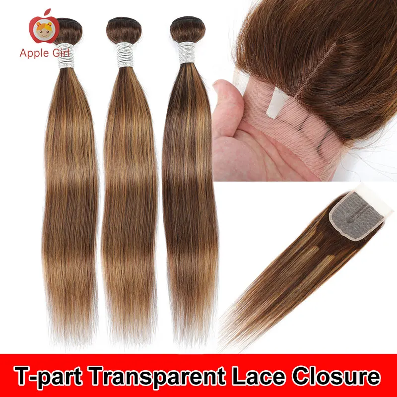Highlight Colored Transparent Lace Closure With Bundles Human Hair 2 or 3 or 4 Bundles With Closure T-part Middle Part Lace
Highlight Colored Transparent Lace Closure With Bundles Human Hair 2 or 3 or 4 Bundles With Closure T-part Middle Part Lace